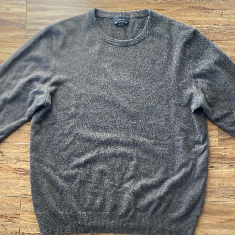 Quince Dark Gray Men's Crewneck Sweater